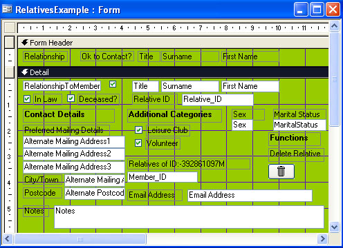 Relatives Form